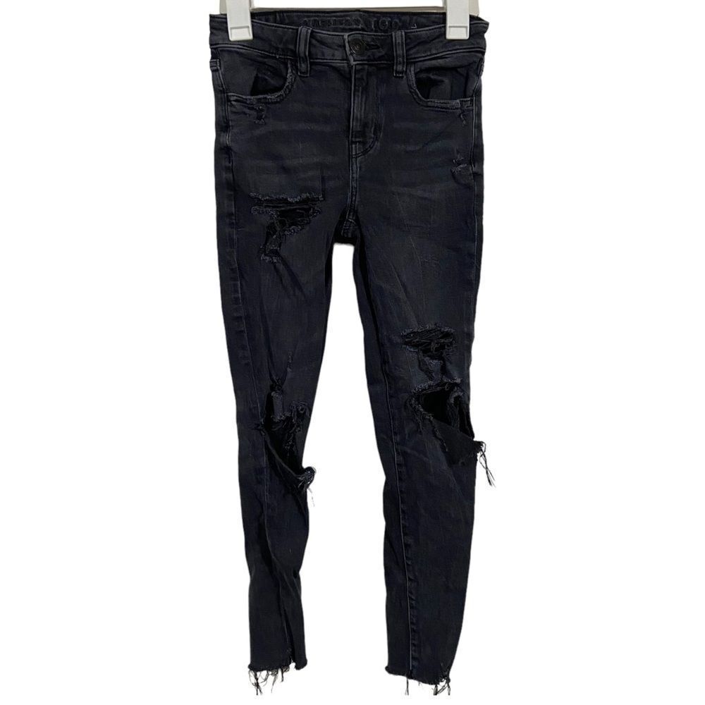 American Eagle Black High Waisted Skinny Jeans
